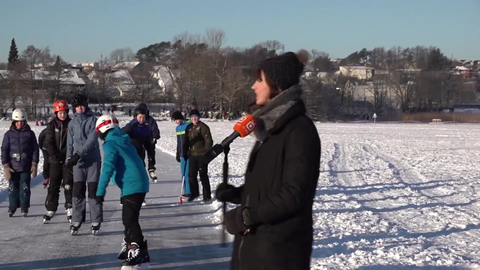 Norges største skøytebane på Ganddal