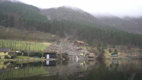 Stein- og jordras i Forsand