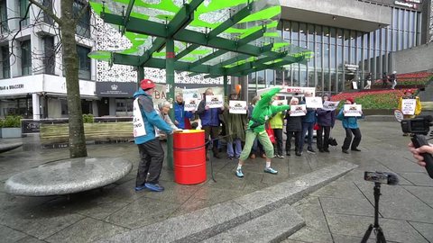 Demonstrasjon på torget i dag