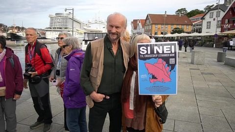 Demonstrerte mot cruiseskip i Stavanger